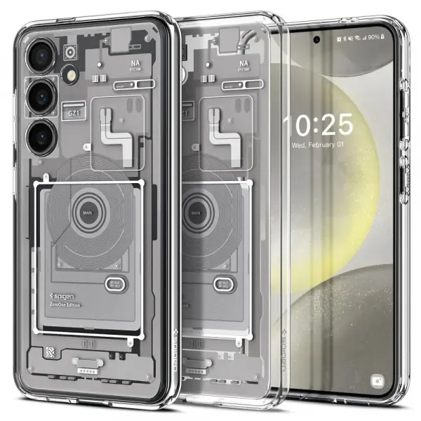 Husa pentru Samsung Galaxy S24 S921, Spigen, Ultra Hybrid Zero One, Alba