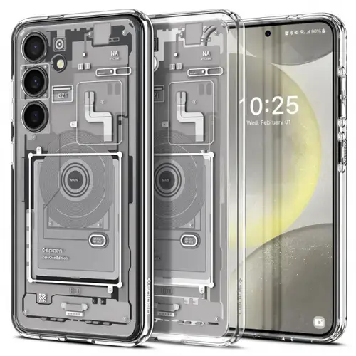Husa pentru Samsung Galaxy S24 S921, Spigen, Ultra Hybrid Zero One (Alb)