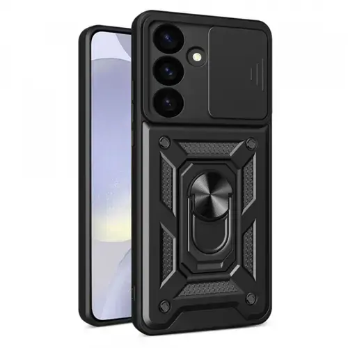Husa pentru Samsung Galaxy S24 S921, Techsuit, CamShield, Neagra
