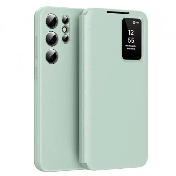 Husa pentru Samsung Galaxy S24 Ultra S928, Techsuit, SmartView, Verde