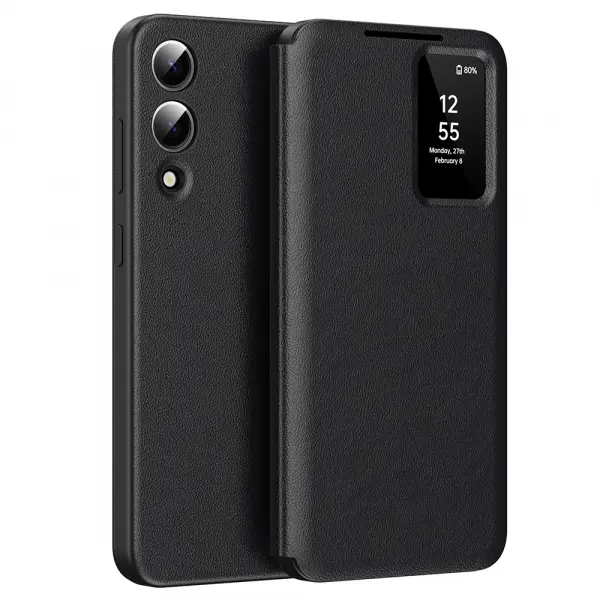 Husa pentru Samsung Galaxy S25 Edge S937, Techsuit, SmartView, Neagra