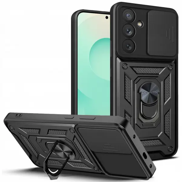 Husa pentru Samsung Galaxy S25 FE, Techsuit, CamShield, Neagra