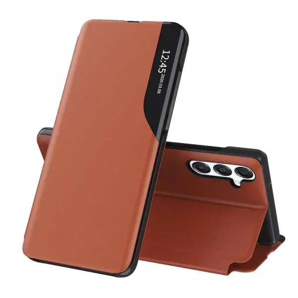 Husa pentru Samsung Galaxy S25 FE, Techsuit, eFold, Portocalie