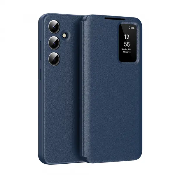 Husa pentru Samsung Galaxy S25 FE, Techsuit, SmartView, Albastra