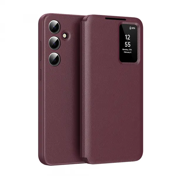 Husa pentru Samsung Galaxy S25 FE, Techsuit, SmartView, Rosie