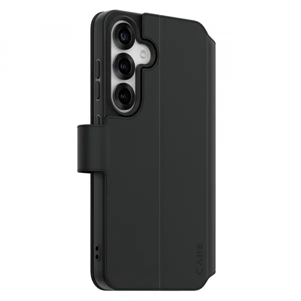 Husa pentru Samsung Galaxy S25 S931, PanzerGlass, Care Feature Kickstand Wallet, Neagra