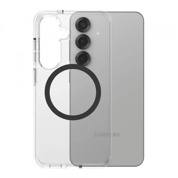 Husa pentru Samsung Galaxy S25 S931, PanzerGlass, Care Urban Combat, Transparenta Neagra