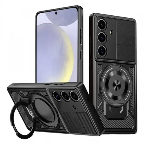 Husa pentru Samsung Galaxy S25 S931 / S24 S921, Techsuit, RuggedCam (Negru)