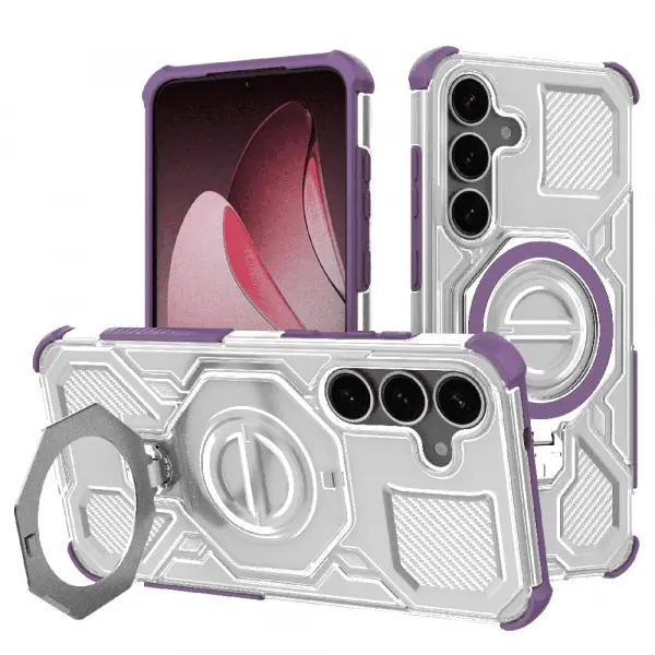 Husa pentru Samsung Galaxy S25 S931, Techsuit, Carbon Shield Pro, Mov