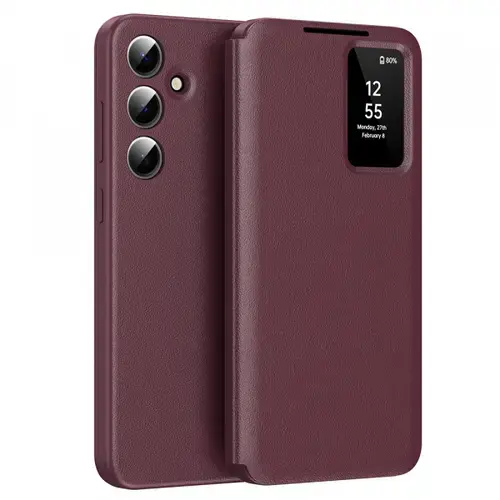 Husa pentru Samsung Galaxy S25 S931 Techsuit SmartView (Rosu)