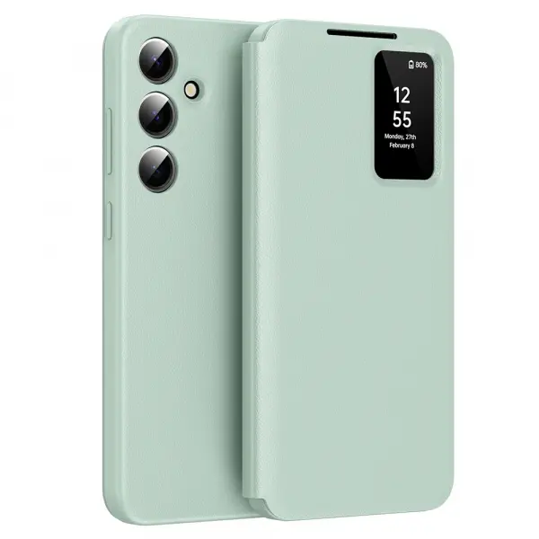 Husa pentru Samsung Galaxy S25 S931, Techsuit, SmartView, Verde