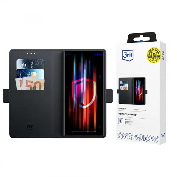 Husa pentru Samsung Galaxy S25 Ultra S938, 3MK, Wallet, Neagra