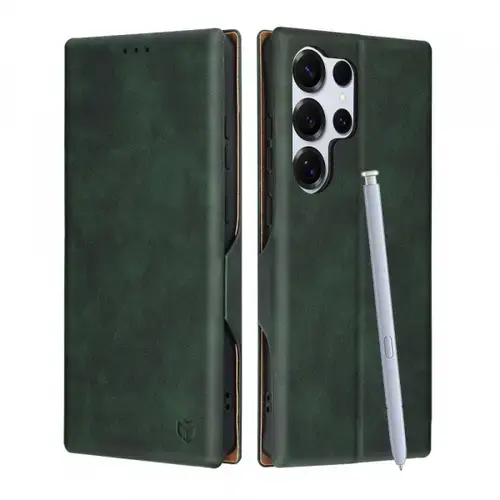 Husa pentru Samsung Galaxy S25 Ultra S938, Techsuit, Safe Wallet Plus, Verde