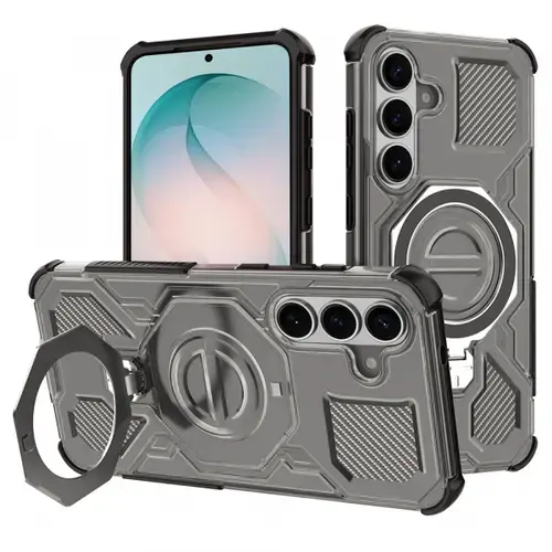 Husa pentru Samsung Galaxy S26 Plus, Techsuit, Carbon Shield Pro, Fumurie