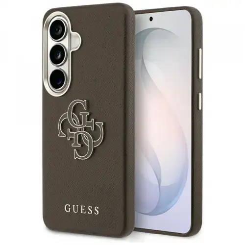 Husa pentru Samsung Galaxy S26 S942, Guess, 4G Grained Big and Classic Logo, Maro