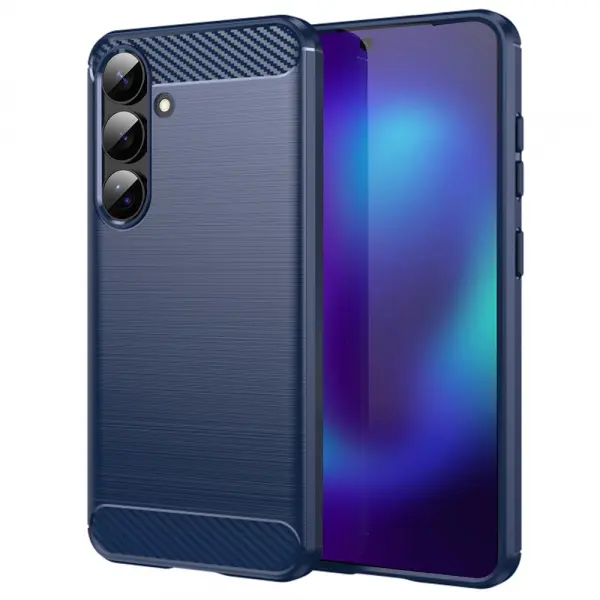 Husa pentru Samsung Galaxy S26 S942, Techsuit, Carbon, Albastra