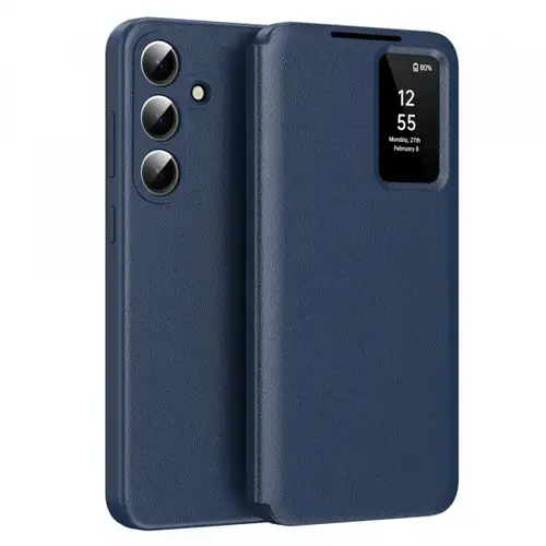 Husa pentru Samsung Galaxy S26, Techsuit, SmartView, Albastra