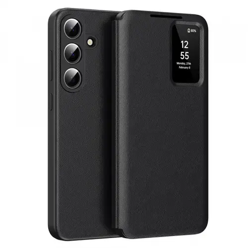 Husa pentru Samsung Galaxy S26, Techsuit, SmartView, Neagra