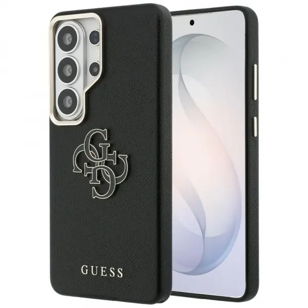 Husa pentru Samsung Galaxy S26 Ultra S948, Guess, 4G Grained Big and Classic Logo, Neagra