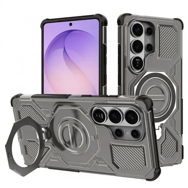 Husa pentru Samsung Galaxy S26 Ultra S948, Techsuit, Carbon Shield Pro, Fumurie
