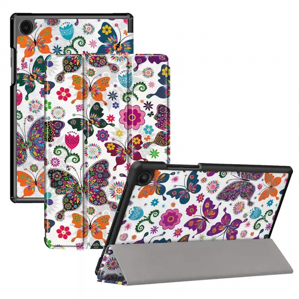 Husa pentru Samsung Galaxy Tab A11+ / Tab A9+, Techsuit, FoldPro Butterfly, Multicolor