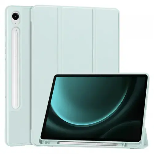 Husa pentru Samsung Galaxy Tab S9 FE / Tab S9 / Tab S10 FE, Techsuit, Flex Trifold (Albastru deschis)