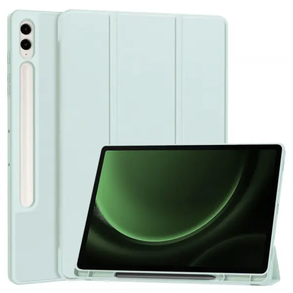 Husa pentru Samsung Galaxy Tab S9 FE+, Techsuit, Flex Trifold, Bleu