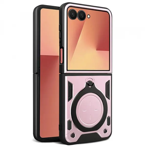 Husa pentru Samsung Galaxy Z Flip7 F766, Techsuit, CamGuard Pro, Roz Aurie