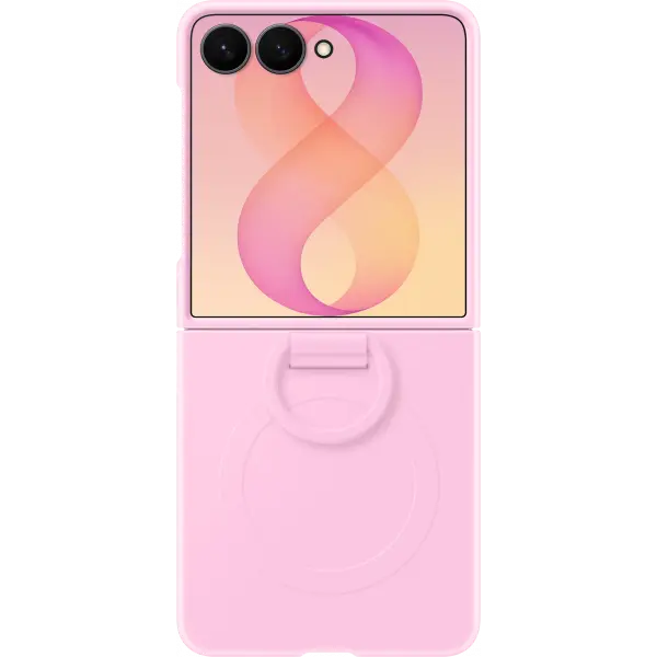 Husa pentru Samsung Galaxy Z Flip8 F776, Silicone Ring Magnet, Roz EF-EF776CVEGWW