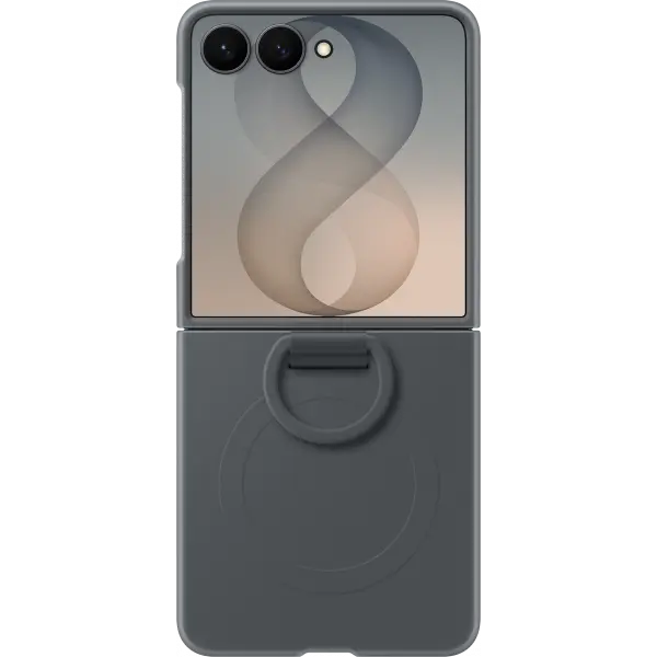 Husa pentru Samsung Galaxy Z Flip8 F776, Silicone Ring Magnet, Neagra EF-EF776CBEGWW