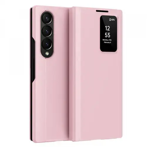 Husa pentru Samsung Galaxy Z Fold3 5G F926, Techsuit, SmartView, Roz