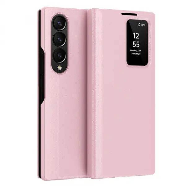 Husa pentru Samsung Galaxy Z Fold3 5G F926, Techsuit, SmartView, Roz