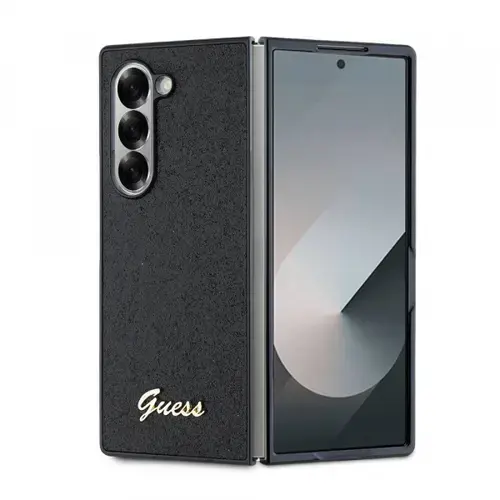 Husa pentru Samsung Galaxy Z Fold6 F956, Guess, Glitter Script, Neagra