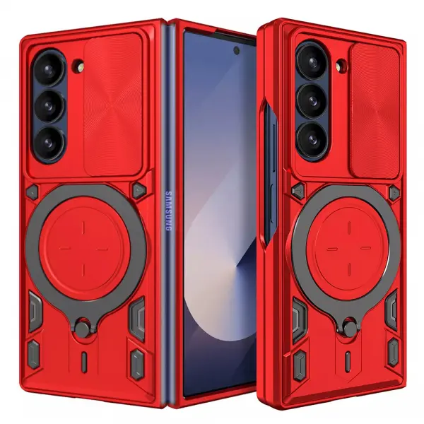 Husa pentru Samsung Galaxy Z Fold6 F956, Techsuit, CamGuard Pro, Rosie