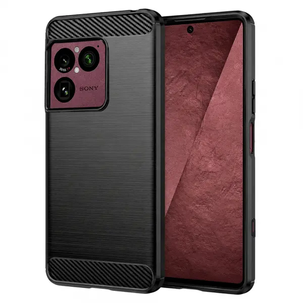Husa pentru Sony Xperia 1 VIII, Techsuit, Carbon, Neagra