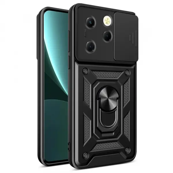 Husa pentru Tecno Spark 20 Pro / Infinix Hot 40 / Hot 40 Pro, Techsuit, CamShield, Neagra