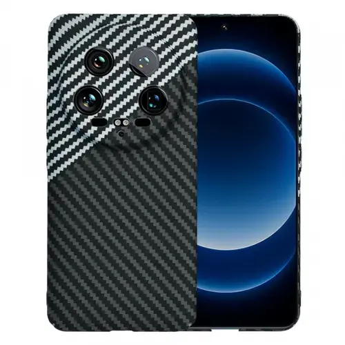 Husa pentru Xiaomi 14 Ultra, Techsuit, Carbonite FiberShell, Neagra Gri