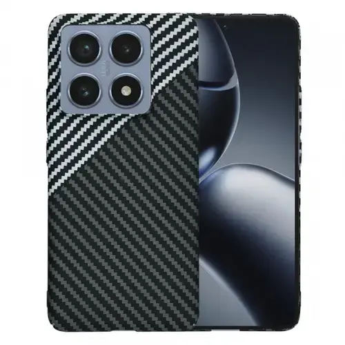 Husa pentru Xiaomi 14T Pro, Techsuit, Carbonite FiberShell, Neagra Gri