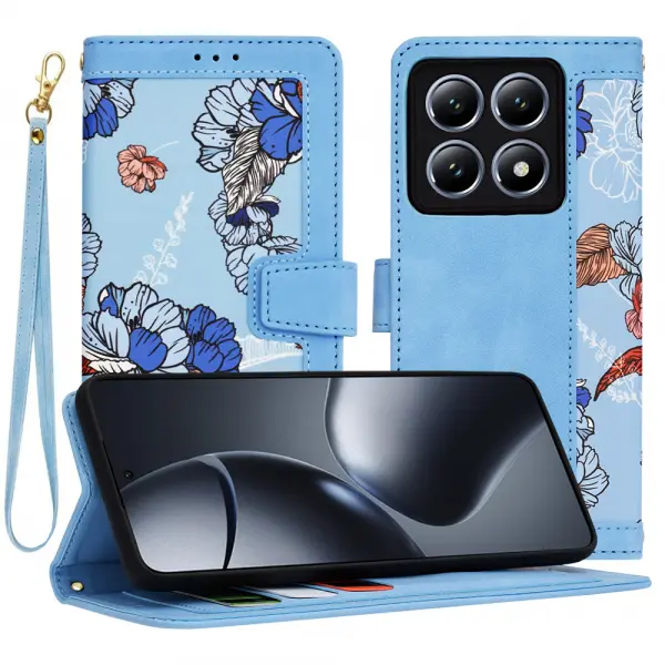 Husa pentru Xiaomi 14T Pro, Techsuit, FlipCraft, Bleu