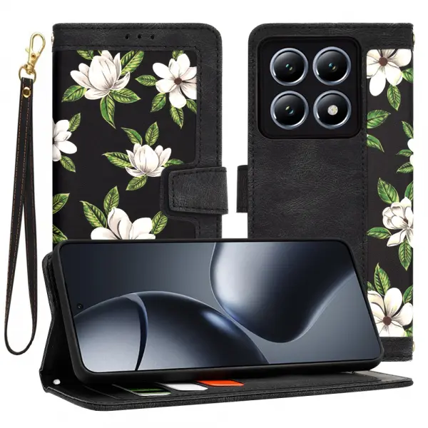 Husa pentru Xiaomi 14T Pro, Techsuit, FlipCraft, Neagra
