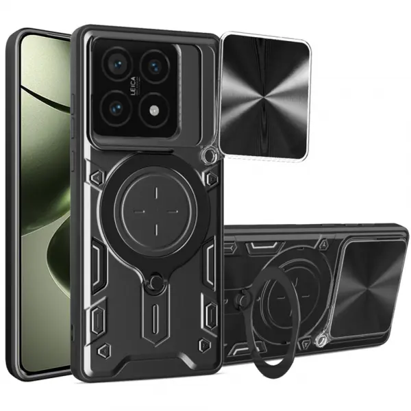 Husa pentru Xiaomi 14T, Techsuit, CamGuard Pro, Neagra