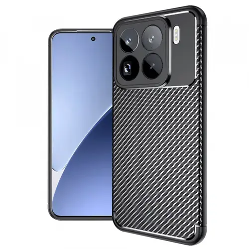 Husa pentru Xiaomi 15 Pro, Techsuit, CarbonFiber, Neagra