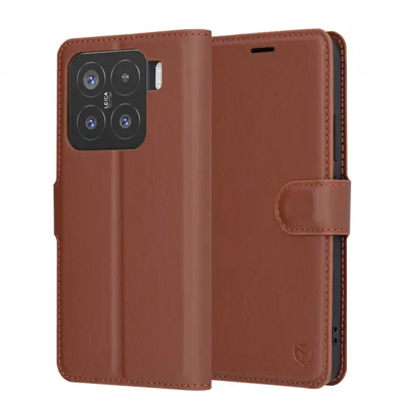 Husa pentru Xiaomi 15, Techsuit, Leather Folio, Maro