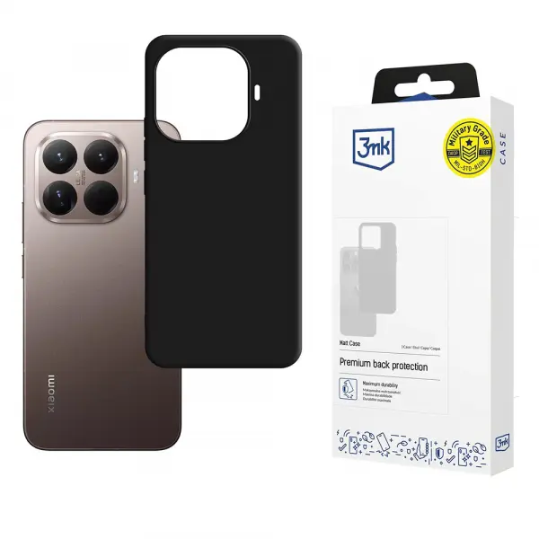 Husa pentru Xiaomi 15T Pro, 3MK, Neagra Mata