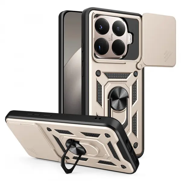 Husa pentru Xiaomi 15T Pro, Techsuit, CamShield, Aurie