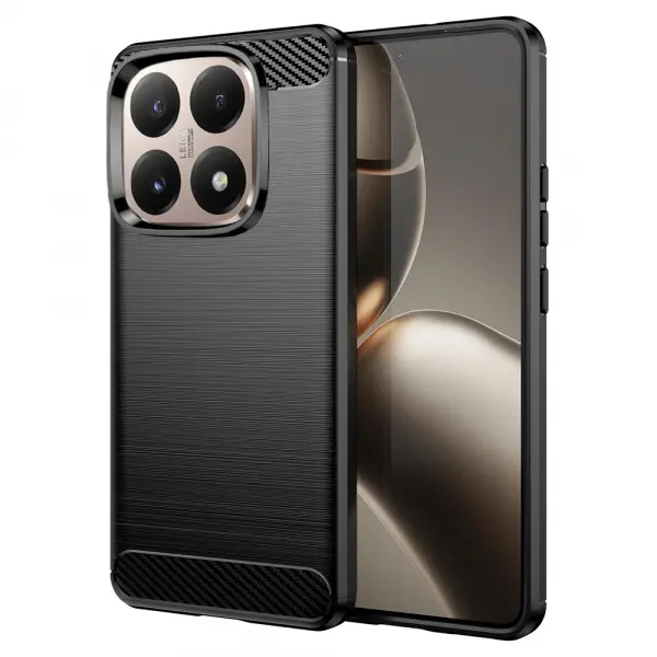 Husa pentru Xiaomi 15T, Techsuit, Carbon, Neagra