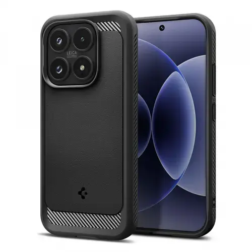 Husa pentru Xiaomi 17, Spigen, Rugged Armor, Neagra Mata