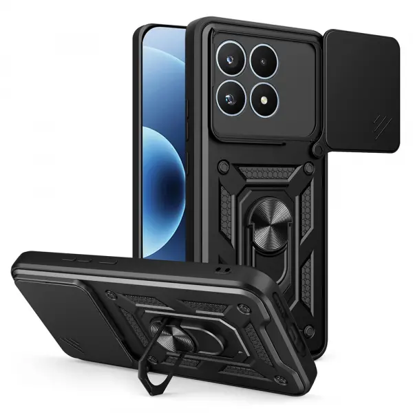 Husa pentru Xiaomi 17, Techsuit, CamShield, Neagra