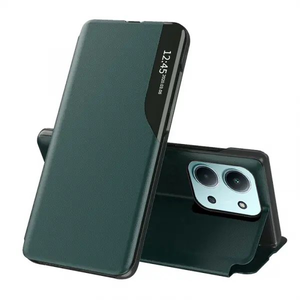 Husa pentru Xiaomi Poco C85 4G / Redmi 15C 5G / 15C 4G, Techsuit, eFold, Verde Inchis