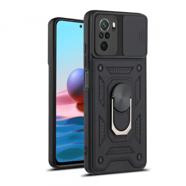 Husa pentru Xiaomi Poco M5s / Redmi Note 10S / Note 10, Techsuit, CamShield, Neagra